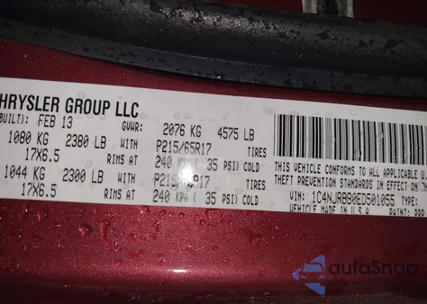 2014 Jeep Patriot Sport из США, поврежденный, VIN 1C4NJRBB0ED501055